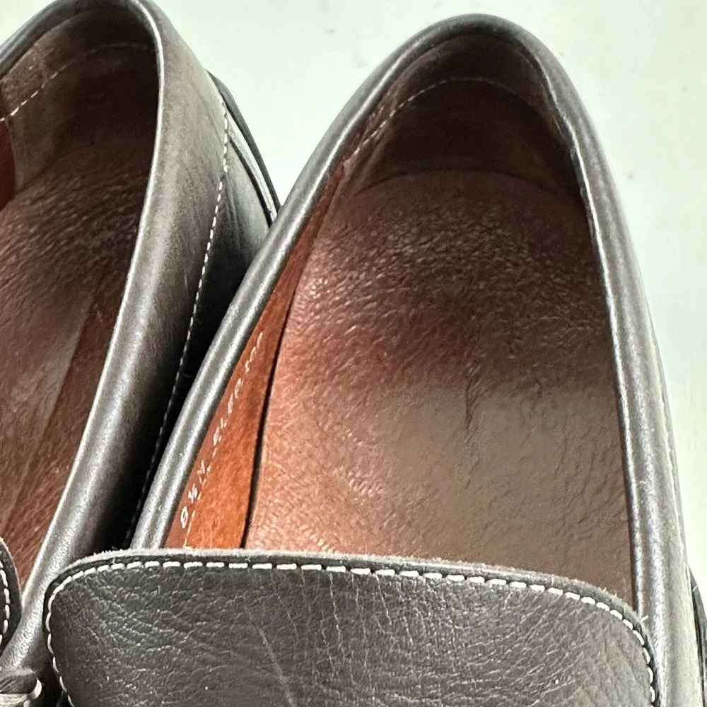 Donald J Pliner‎ Men's Leather Driving Shoes 8.5 Brown Mocs Horsebit Loafers